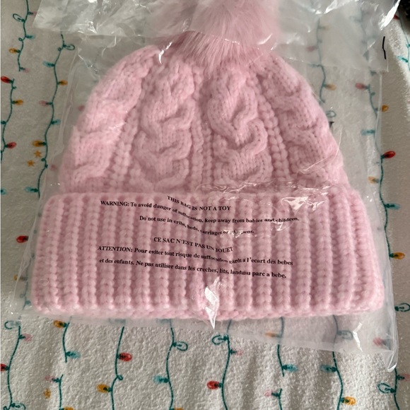 Victoria's Secret Soft Pink Knit Hat - Picture 2 of 2